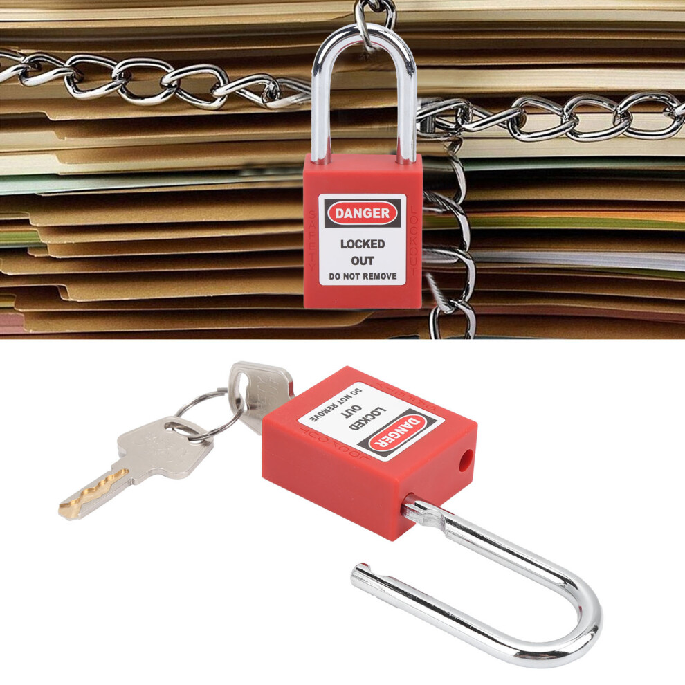 38Mm Lockout Lock With AntiâSkid Steel Beam Design Includes 2 Keys 8291358898018
