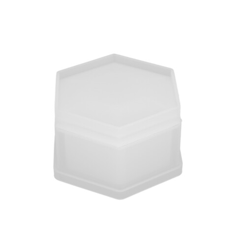 Boîte à bijoux en silicone hexagonale 8x3,7x4 cm 1 pièce 1