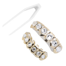 Hip Hop False Teeth Set Brass XHYT1020 for Halloween Festival Costumes