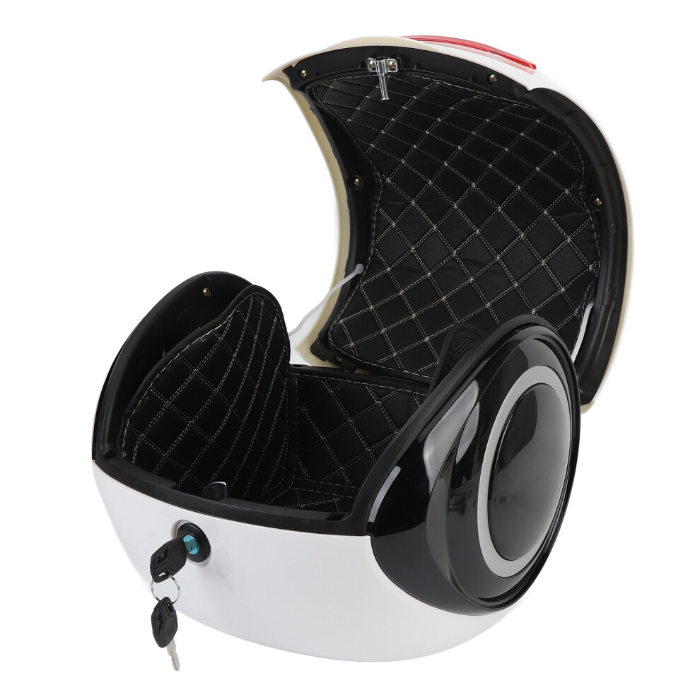 32L ABS Sporty Motorcycle Top Case Water-Resistant Dust-Proof White-image-OPC-PMSSFSR-NEW