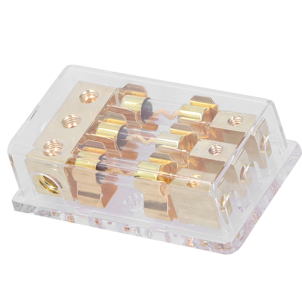 Marine Fuse Holder 1X0ga In 3X4ga Out Distribution Block Car Stereo Au 3011358897362