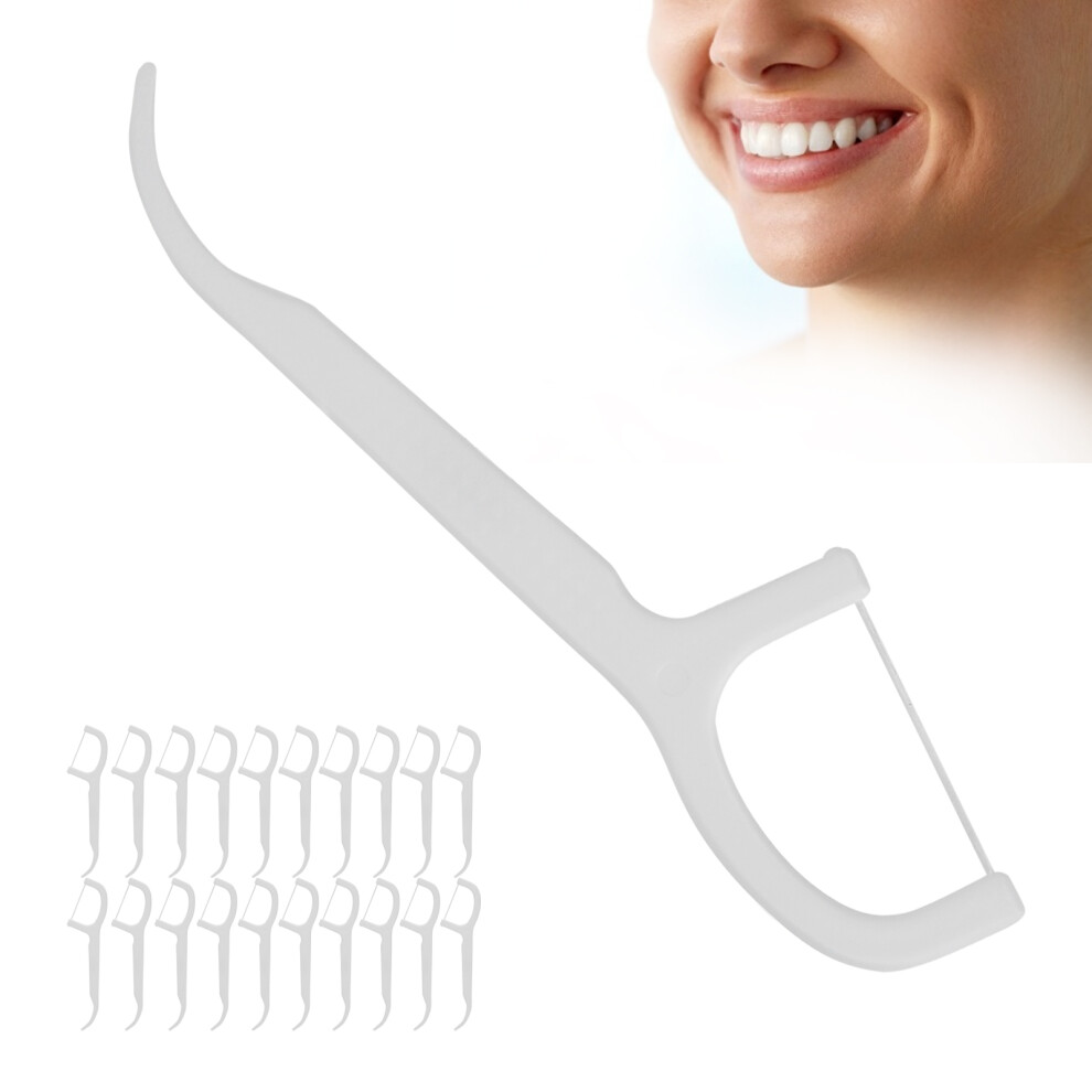 Disposable Tooth Floss Picks 20pcs for Efficient Home Oral Cleaning