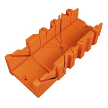 12-Inch Orange ABS Mitre Box for Woodworking, 45/22.5/90 Cuts