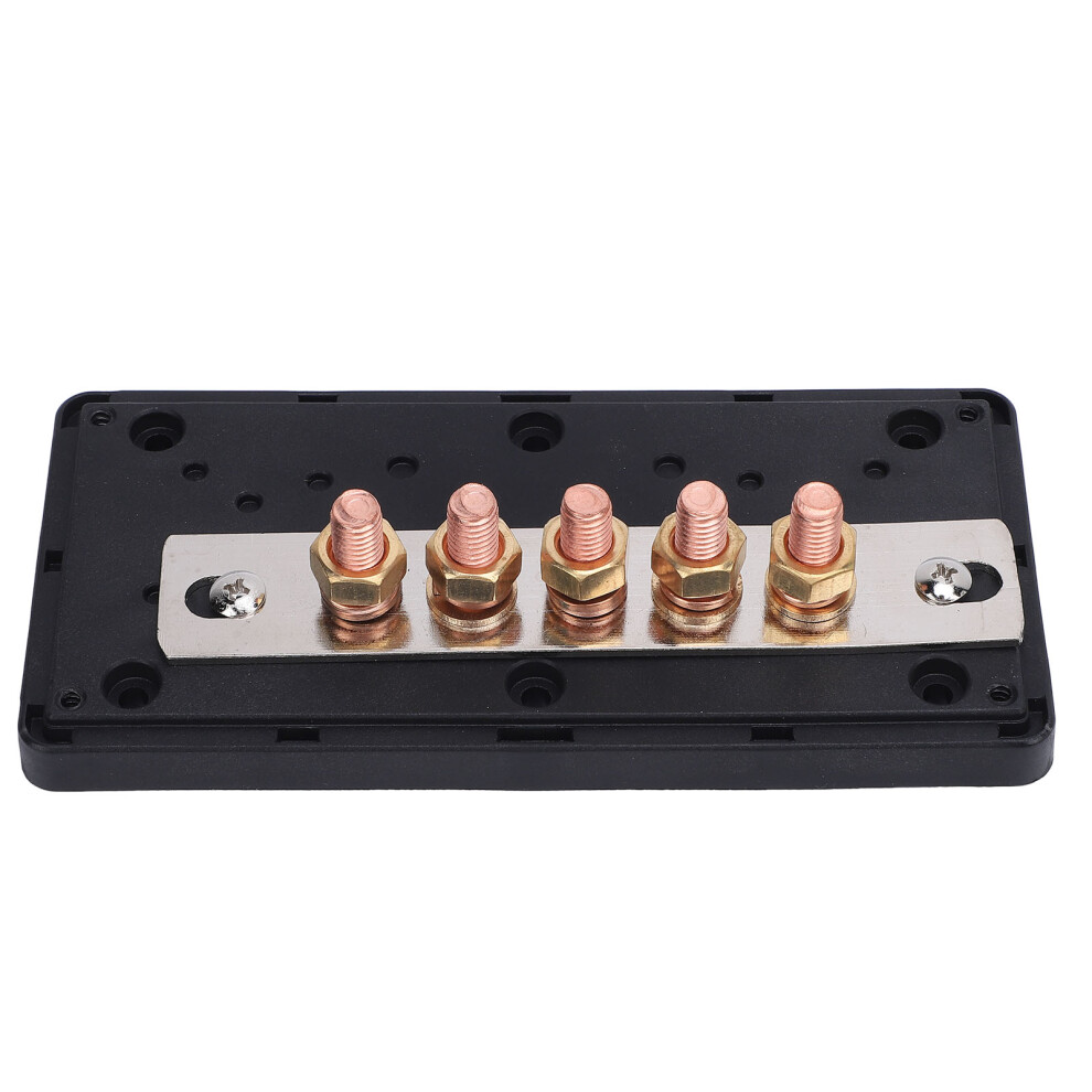 Dc48v 300A M8 X 5 Power Distribution Block Heavy Duty Marine Battery Bus Bar Black 4681358901551