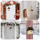 2Stk Holzschmuck Weihnachtshänger Retro Festivaldekor 10
