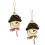 2Stk Holzschmuck Weihnachtshänger Retro Festivaldekor 5