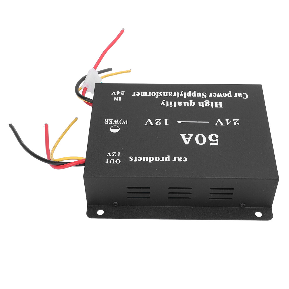 24V To 12V 600W Dc Voltage Converter For Vehicles, Black 8761358901815