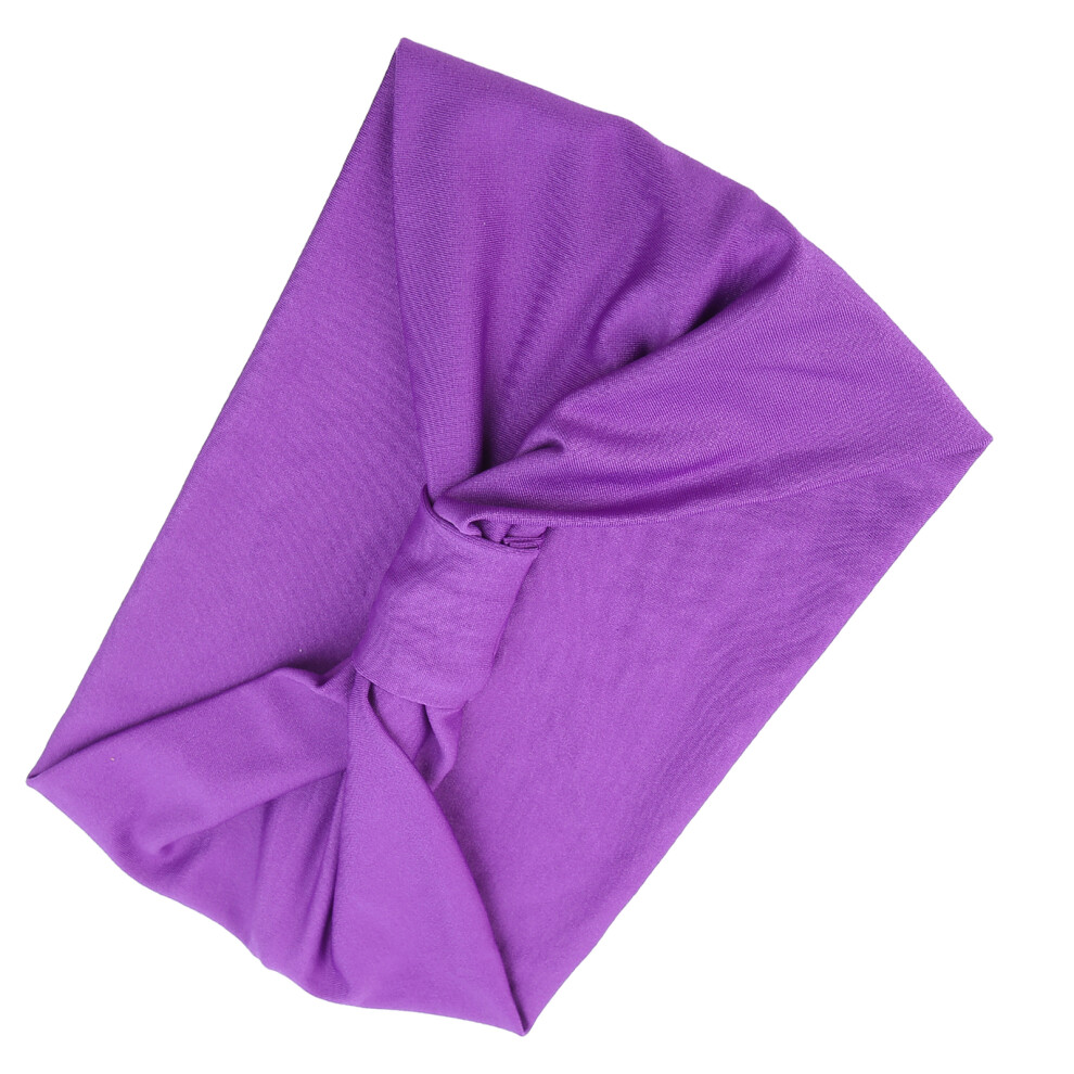 Stretchy Purple Hairband for Women with Cross Twist Non-Slip Design Accessories