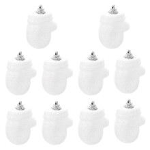 40Pcs White Foam Christmas Pendants Durable Xmas Tree Hanging Decors