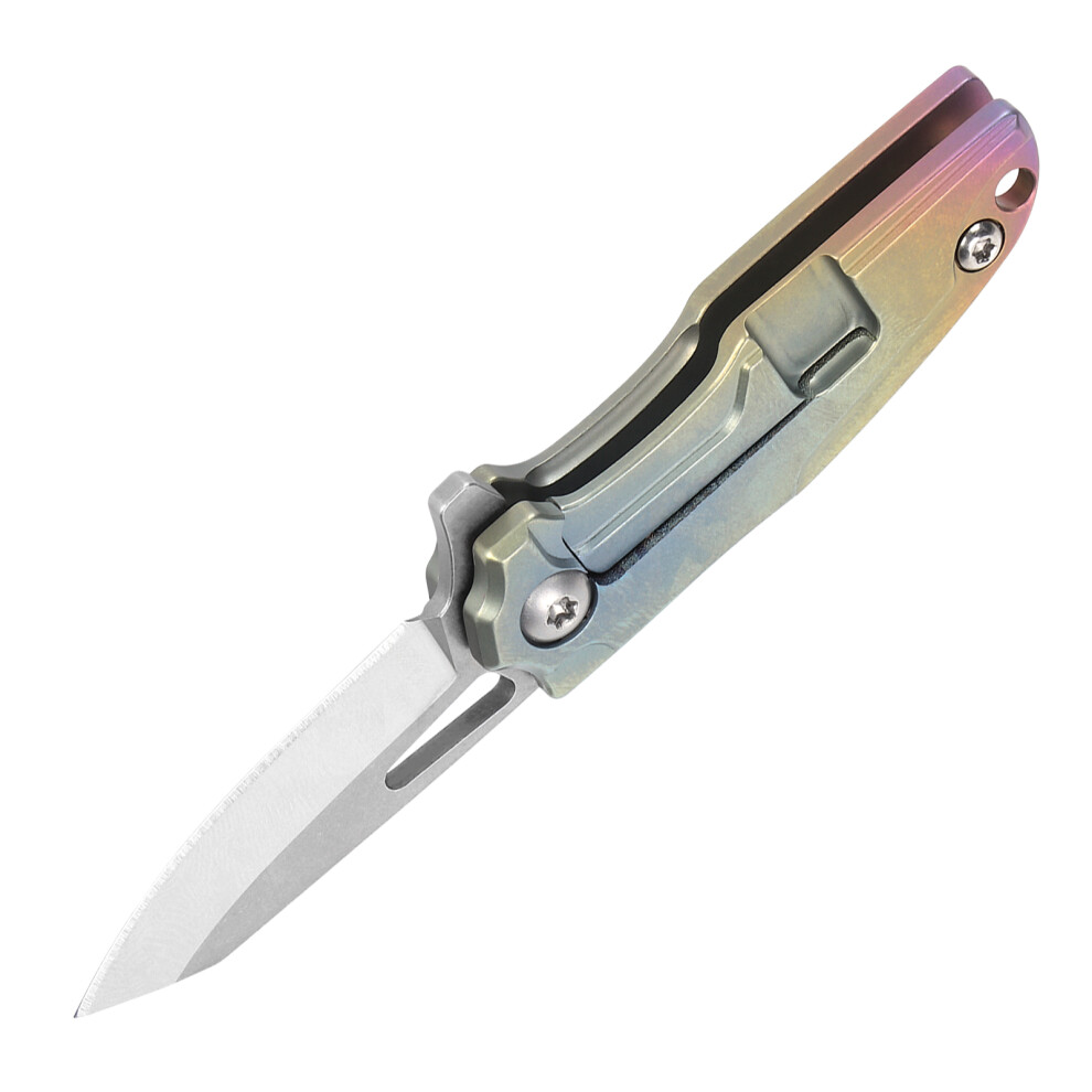 Mini Titanium D2 Blade Folding Knife with Key Ring, Colorful-image-OPC-PMSSM5Q-NEW