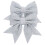 2Pcs Silver Pearl Cotton Christmas Bow Ornaments Reusable Tree Decor 1