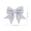 2Pcs Silver Pearl Cotton Christmas Bow Ornaments Reusable Tree Decor 3