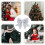 2Pcs Silver Pearl Cotton Christmas Bow Ornaments Reusable Tree Decor 6