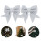 2Pcs Silver Pearl Cotton Christmas Bow Ornaments Reusable Tree Decor 11