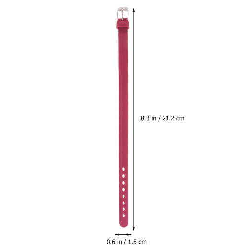 Enfärgat Silikonarmband För Barn (Mörkrött) 1