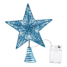 3Pcs Reusable Blue Xmas Tree Star Hollow Pentagram Christmas Adornment