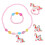 1 Set Einhorn Schmuck Halskette Ring Armband Ohrringe 3