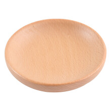 Japanese Style Round Plate Light Brown 1pack 4.32x4.32x0.79in