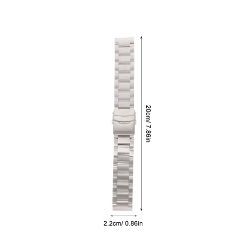 22 Mm Solid Stålarmband För Spänne (Silver) 2