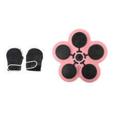 (Pink, With Gloves) Intelligent Music Boxing Machine, Boxing Equipment & Training Equipment, Fighting Boxing Wall Target Set, Protective Gear
