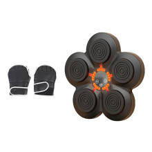 (Black, With Gloves) Intelligent Music Boxing Machine, Boxing Equipment & Training Equipment, Fighting Boxing Wall Target Set, Protective Gear