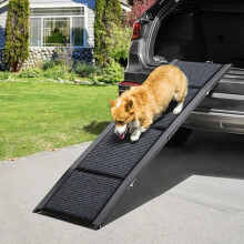 170x44cm Outdoor Foldable Metal Dog Ramp Non-slip Pet Ladder For Car