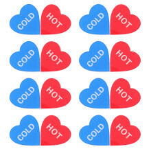 15 Par Och Kall Sticker – Akryl Etiketter För Blandare