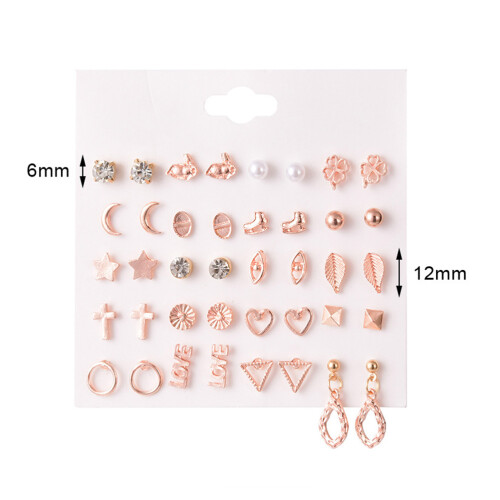 1 Set Enkel Örhängen Smycken Modeaccessoar 1