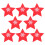8St Kerstscharen Set Met Doek Rood 7
