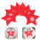 8St Kerstscharen Set Met Doek Rood 3