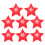 8St Kerstscharen Set Met Doek Rood 2