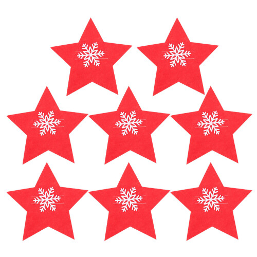 8St Kerstscharen Set Met Doek Rood 1