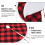Reusable Thick Polyester Xmas Tree Skirt Rustic Plaid Tree Dress 11