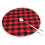 Reusable Thick Polyester Xmas Tree Skirt Rustic Plaid Tree Dress 7