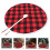 Reusable Thick Polyester Xmas Tree Skirt Rustic Plaid Tree Dress 6