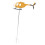 Girouette d'avion 30 cm sculpture éolienne jaune 15