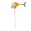 Girouette d'avion 30 cm sculpture éolienne jaune 7