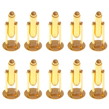 10 Stycken 12 Mm Metall Manschettknappar Franska Skjortor Guld