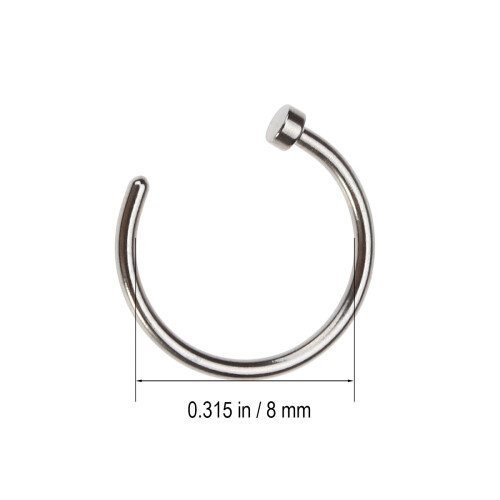 2 Stycken Unisex Kirurgiskt Näspiercing 8 Mm 2