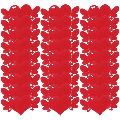 100Pcs Hjärtformade Gästpresent Etiketter Kraftpapper