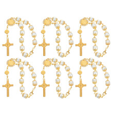 6St Gouden Kruis Rosary Armband Voor Vrouwen Dagelijkse Sieraden