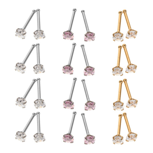 24Pcs Näspiercingar Studar Benstudar Näsringar För Kvinnor