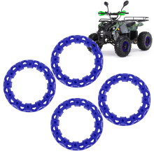 4Pcs 10 Inch ATV Wheel Hub Caps Blue Scratch-Proof Durable ABS Fits Most Vehicles