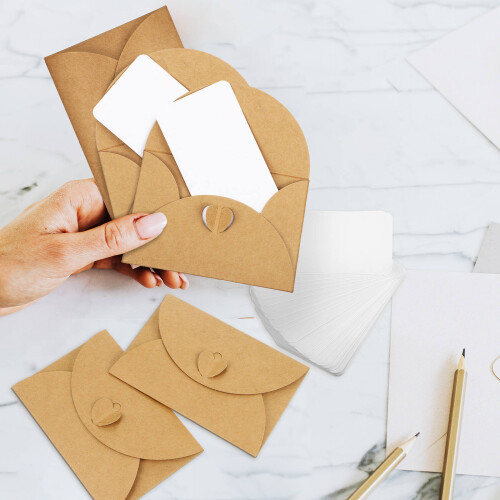 1 Set Små Kort Retro Hjärtstängsel För DIY 1