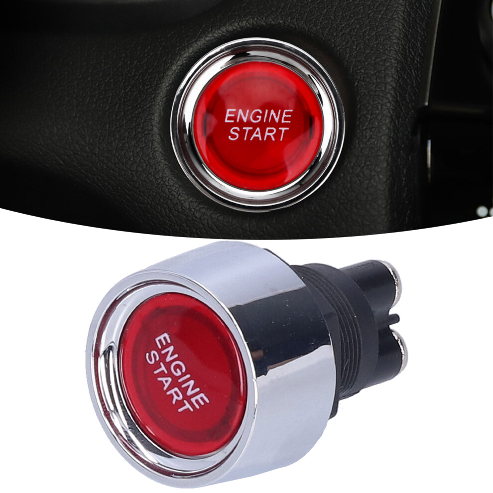 Universal 12V Car Ignition Switch Push Engine Starter 22Mm Red 9331358910040