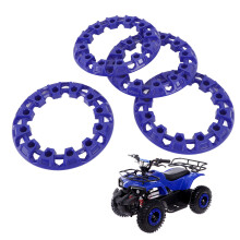 Bike & ATV 4 Stück 6 Zoll Blaue Kunststoffradschutzringe für Go-Karts und ATV