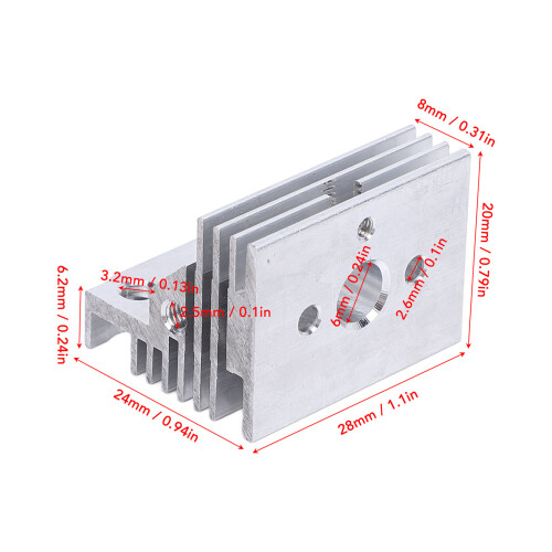 Aluminium Heat Sink for K1 Hotend – 3D Printer Cooling Block Replacement 1