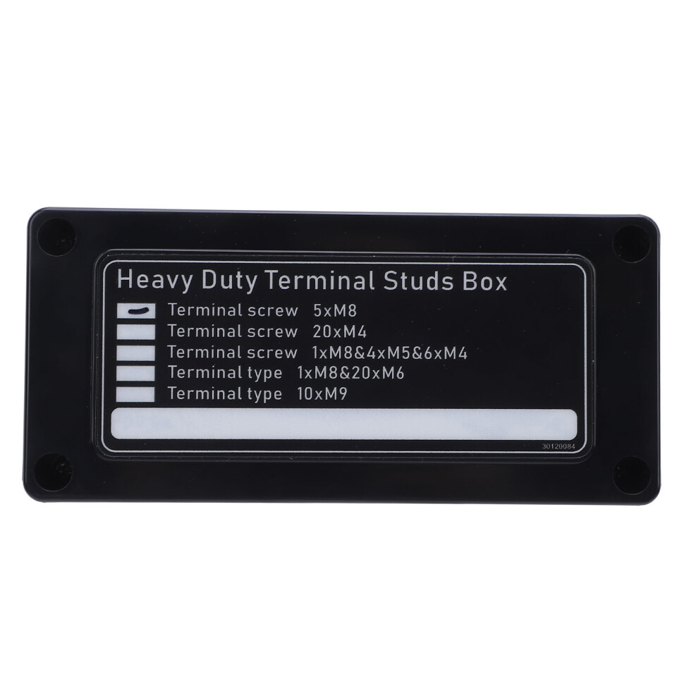 5 Way Power Distribution Block Dc48v 300A M8 X 5 Heavy Duty Marine Battery Bus Bar Black 8791358912931