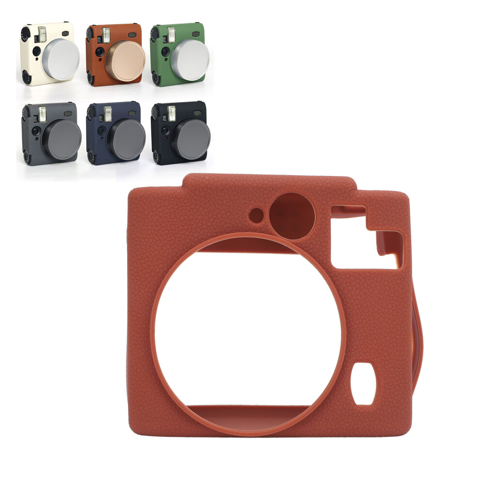 Scratch Resistant Silicone Camera Cover Drop Proof For Instant Camera Brown 5031358914164