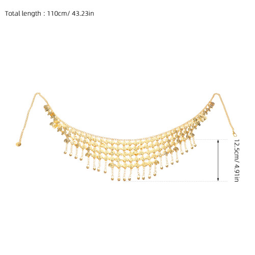 Bellykette: Verstellbare Taillenkette Mit Glöckchen Fransen 2